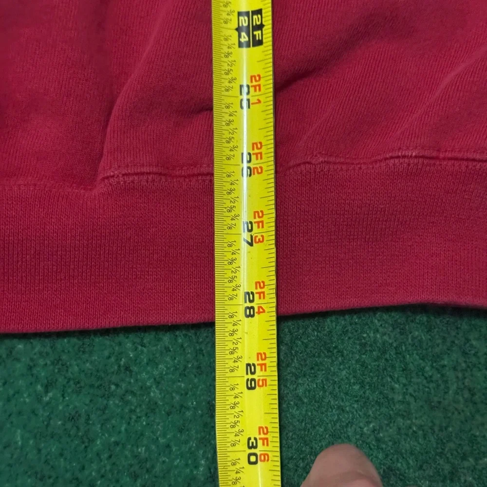 Vintage 90s Levi’s Strauss Red Minimalist USA Made XL Pullover Sweatshirt - Picture 6 of 7